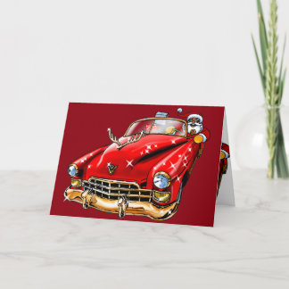 Low Rider Santa Feestdagen Kaart