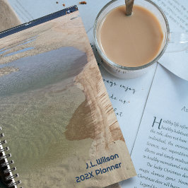 Low Tide Beach Sand Pools Personalized  Planner
