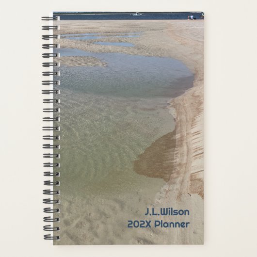 Low Tide Beach Sand Pools Personalized  Planner (Voorkant)
