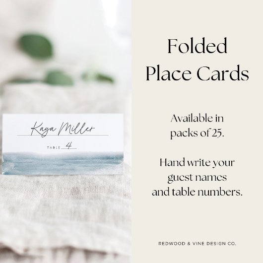 Low Tide Coastal Blue Waterverf bruiloft