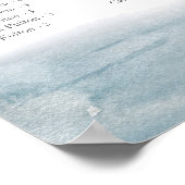 Low Tide Coastal Waterverf Ocean Seating Chart Poster (Hoek)