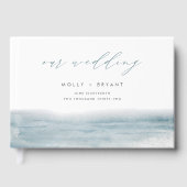 Low Tide Coastal Waterverf Wedding Gastenboek (Voorkant)