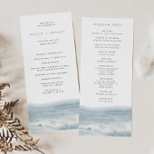 Low Tide Coastal Waterverf Wedding Programma