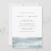 Low Tide Double Sided Modern Coastal Wedding Kaart (Voorkant)