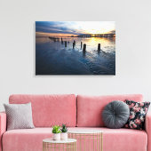Low Tide Sunset - Mississippi Golfkust Canvas Afdruk (Insitu (Woonkamer))