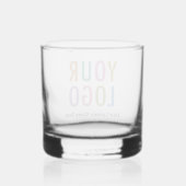 Lowball Whiskey Rocks Glass met aangepaste Logo 12 Whisky Glas (Achterkant)