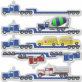 Lowboy Aanhangwagen Big Rig Stickers (Voorkant)