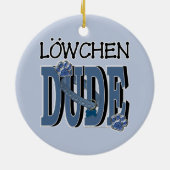 Lowchen DUDE Keramisch Ornament (Achterkant)