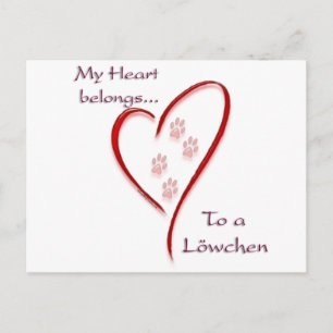 Löwchen Heart behoort Briefkaart