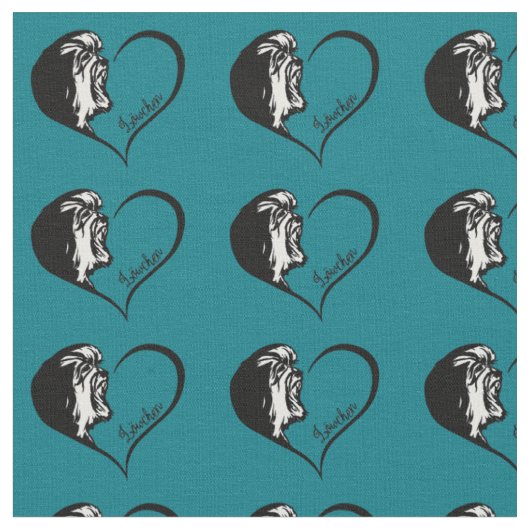 Lowchen Heart Design Stof (Close Up)