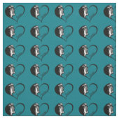 Lowchen Heart Design Stof (Swatch)