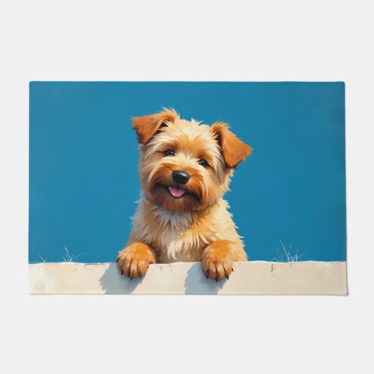 Lowchen Hond Deurmat Kunst (Voorkant)