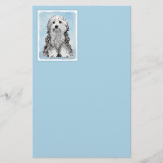 Lowchen schilderen - Kute Original Dog Art Briefpapier (Voorkant)
