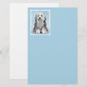 Lowchen schilderen - Kute Original Dog Art Briefpapier (Voorkant / Achterkant)