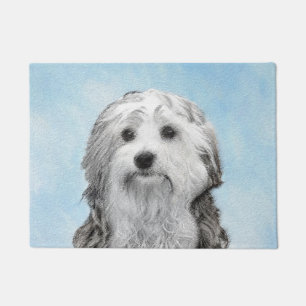 Lowchen schilderen - Kute Original Dog Art Deurmat