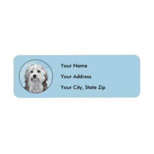 Lowchen schilderen - Kute Original Dog Art Etiket