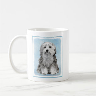 Lowchen schilderen - Kute Original Dog Art Koffiemok