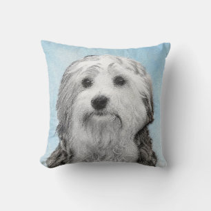 Lowchen schilderen - Kute Original Dog Art Kussen