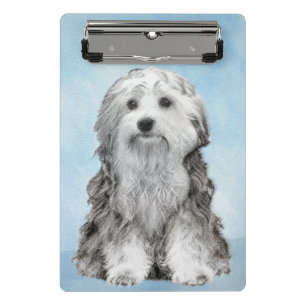 Lowchen schilderen - Kute Original Dog Art Mini Klembord