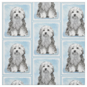 Lowchen schilderen - Kute Original Dog Art Stof