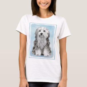 Lowchen-schilderij - Mooie originele honden kunst T-shirt