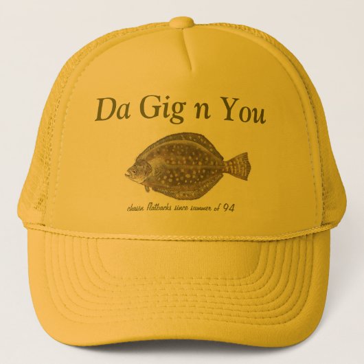 Lowcountry Flounder Gigging Trucker Pet (Voorkant)