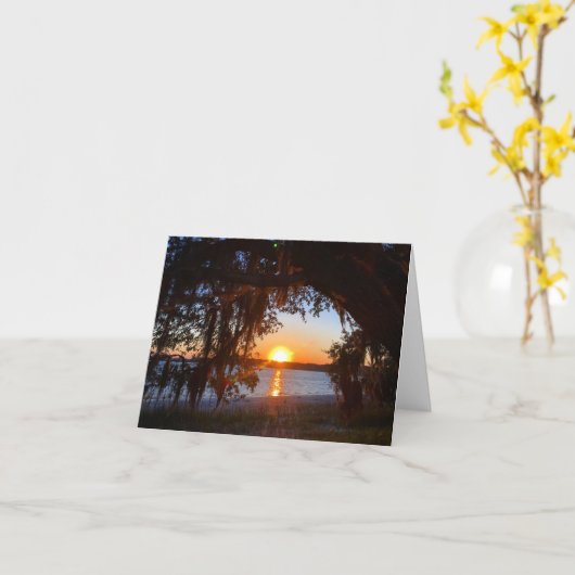 lowcountry sunset notecard kaart (Gele Bloem)