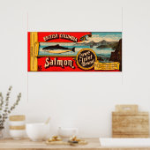 Lowe Inlet Brand Salmon Label Poster (Keuken)