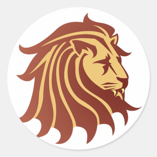 Löwe lion ronde sticker (Voorkant)
