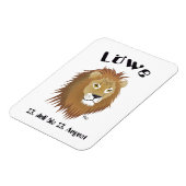 Löwe - Sternzeichen Premium Flexi Magnet Magneet (Linkerzijde)