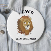 Löwe Tierkreiszeichen Button (In situ)