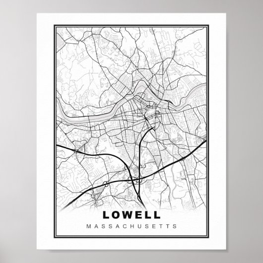 Lowell-kaart Poster (Voorkant)