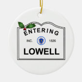 Lowell MA Keramisch Ornament (Voorkant)