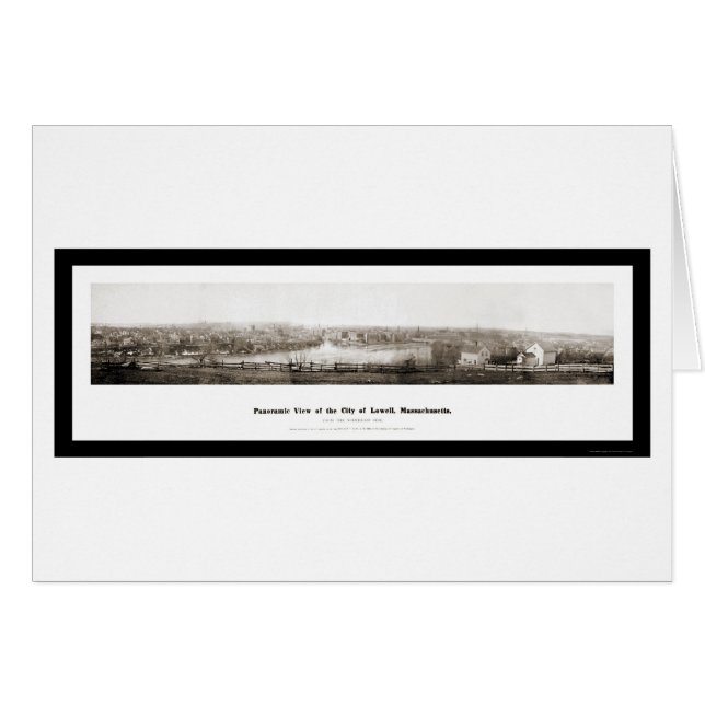 Lowell MA Panorama Photo 1874 (Devant horizontal)
