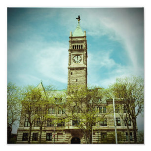 LOWELL MASSACHUSETTS CITY HALL FOTO PRINT AFDRUK