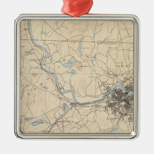 Lowell, Massachusetts Metalen Ornament (Voorkant)