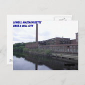 Lowell Massachusetts Mills Briefkaart (Voorkant / Achterkant)