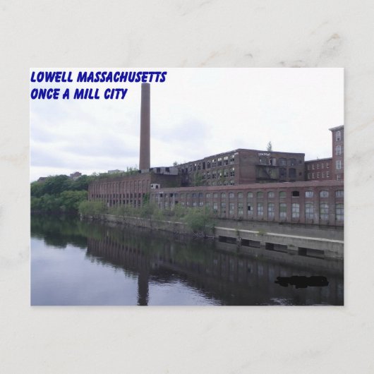 Lowell Massachusetts Mills Briefkaart (Voorkant)