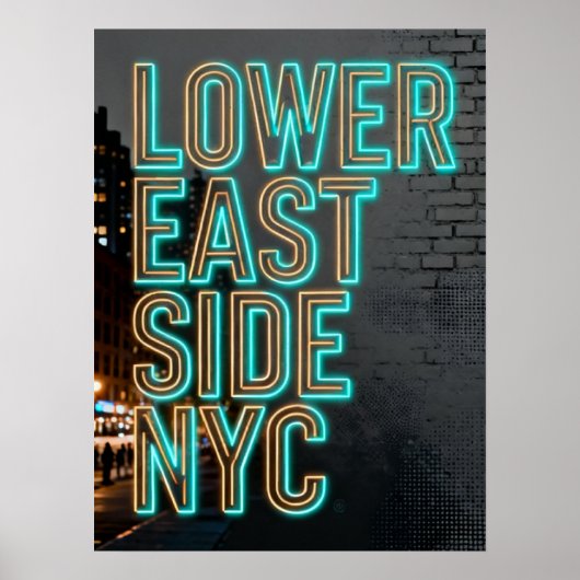 Lower East Side NYC Poster (Voorkant)