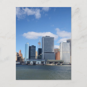 Lower Manhattan Silhouette Ansichtkaart Briefkaart