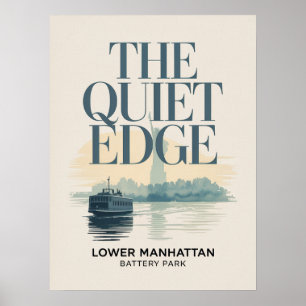 Lower Manhattan skyline en haven Poster