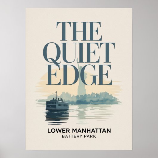 Lower Manhattan skyline en haven Poster (Voorkant)
