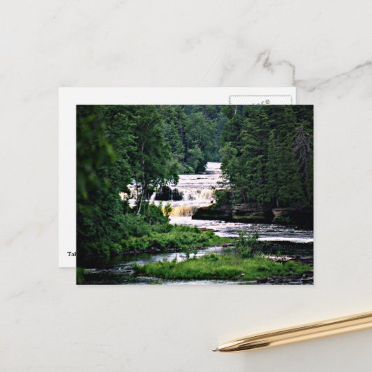 Lower Tahquamenon Herfsten State Park, Michigan Briefkaart (Voorkant / Achterkant in situ)