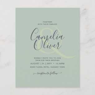 LOWEST BUDGET Calligrafie Ampersand Weddenschap Flyer