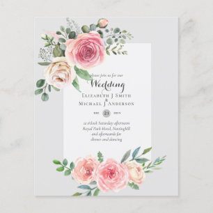 LOWEST BUDGET Roses Floral Wedding Invitae Flyer