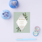 LOWEST BUDGET Wedding Invitations Greenery Lijst F Flyer (Enkel)