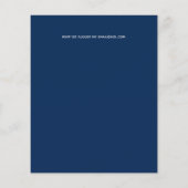 LOWEST PRICED Burgundy Blue Floral Wedding Flyer (Achterkant)