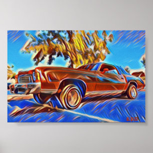 Lowrider Chevrolet Monte Carlo Low Rider Art 70 Poster