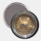 Lowrider Wire Wheels Spokes Rims Magnet (Recto/Verso)