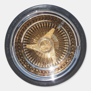 Lowrider Wire Wheels Sticker